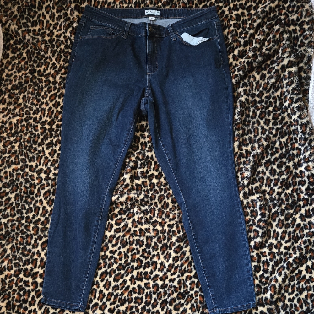 Ava & Viv Dark Indigo Skinny Jeans